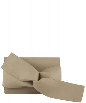 Bow Accent Clutch Crossbody Bag CL-0132 LIGHT STONE